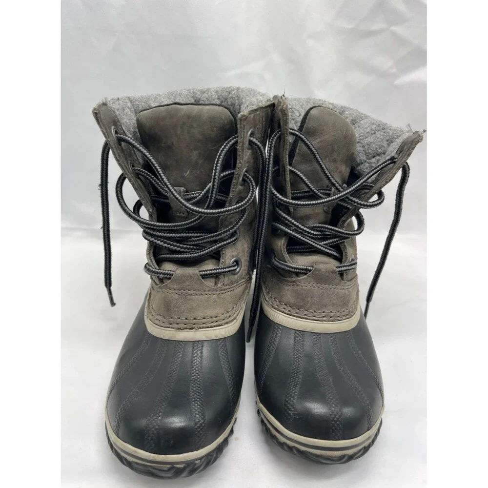 Gray Sorel Women's Slimpack Lace 2 Ankle Boots